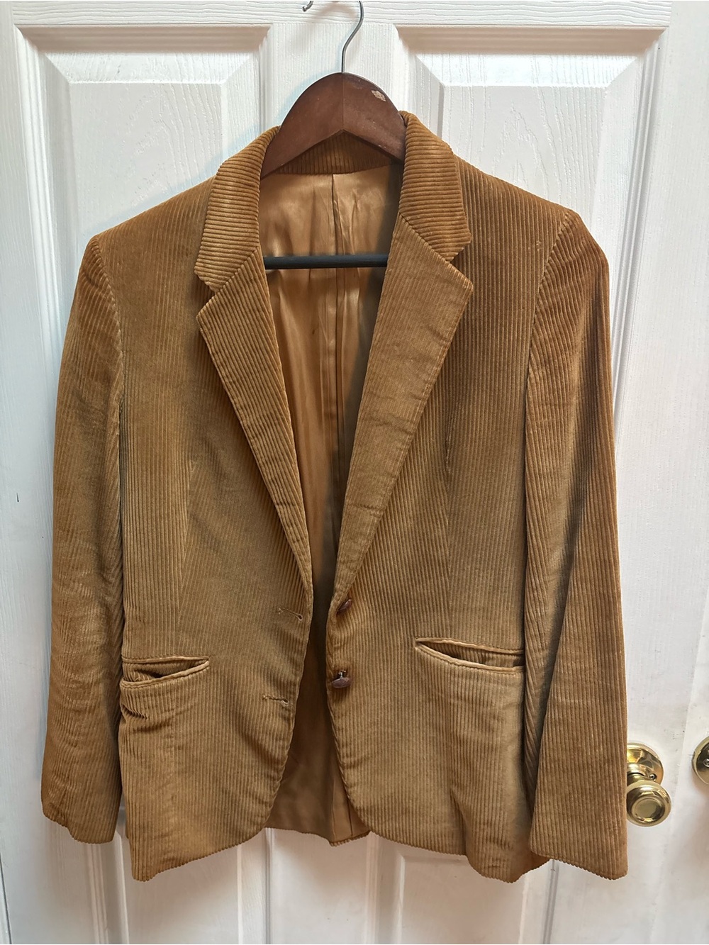 Women’s vintage  Corduroy Blazer in Camel Brown